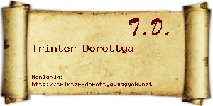 Trinter Dorottya névjegykártya